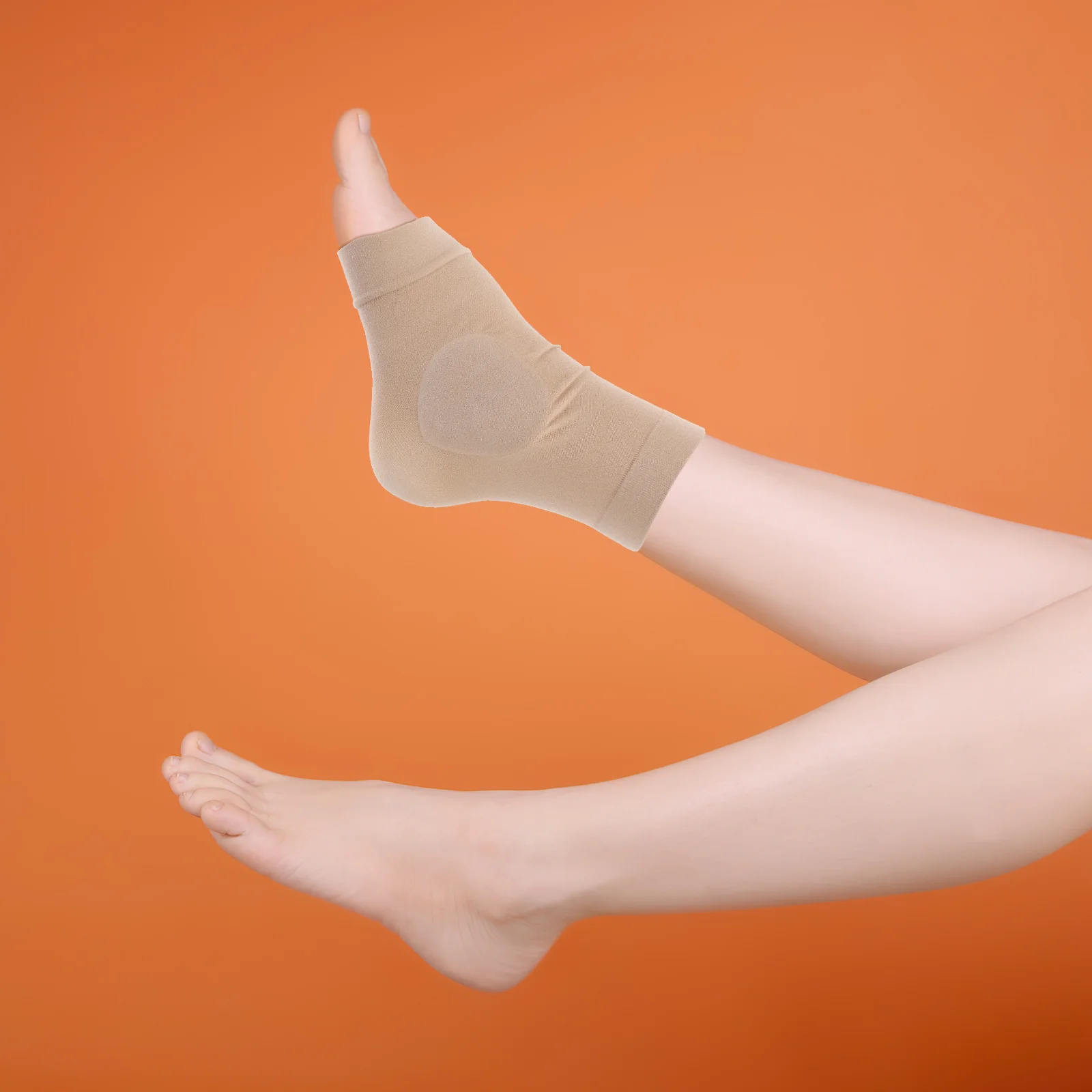 

1 пара двухсторонних рукавов на каблуке Sebs, дышащая защита лодыжки для потрескавшихся сухих пяток, удобный каблук унисекс с открытым носком