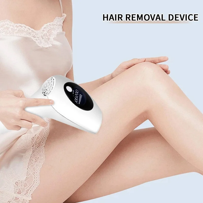 IPL Depilator Permanent Painless Hair Removal Device with LCD Screen 900000 Flashes 8 Gears Adjustable for Skin Rejuvenation