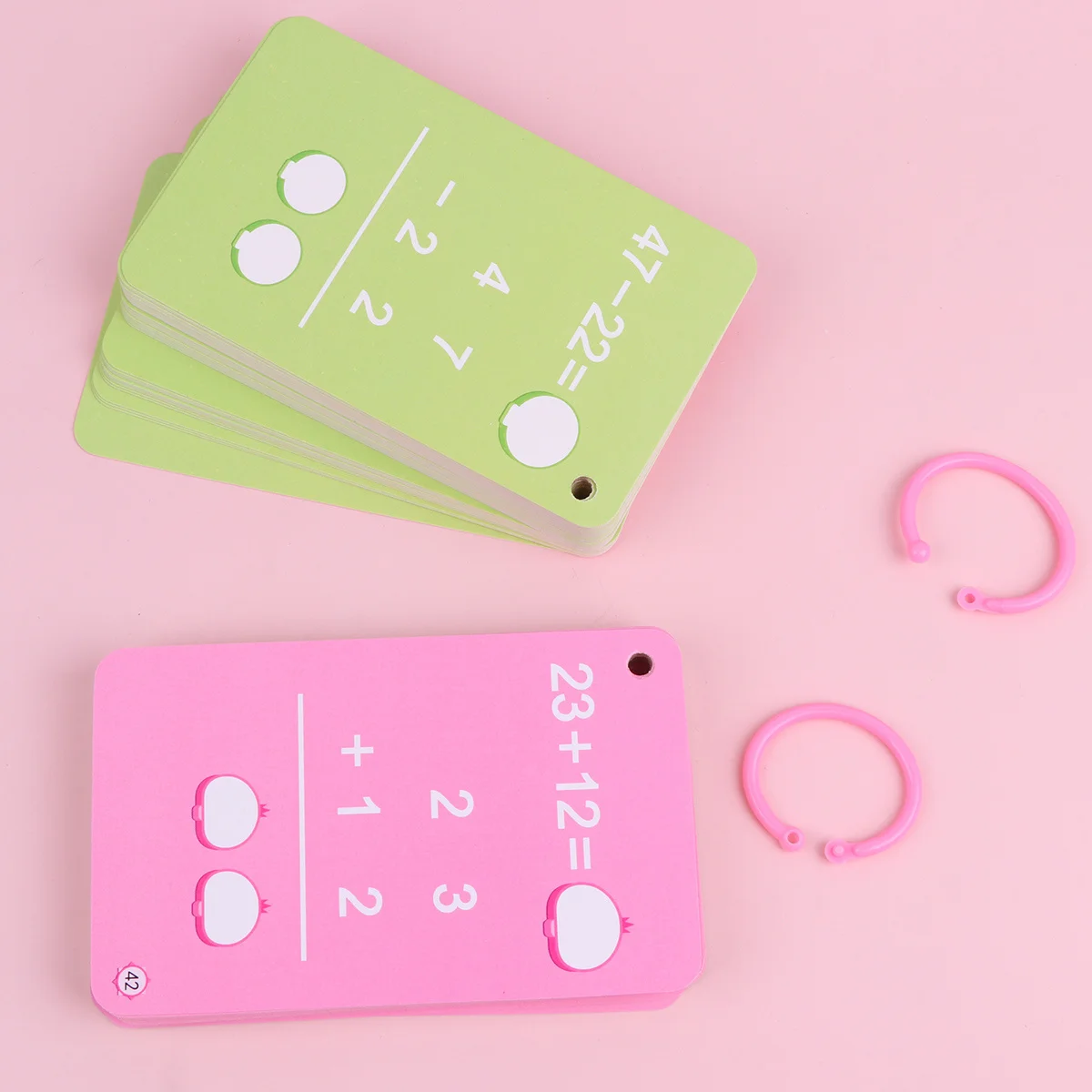 1Set Basic Math Skills Flash Cards for Kids 4 Game for Ages 5 7 9 Early Childhood Education