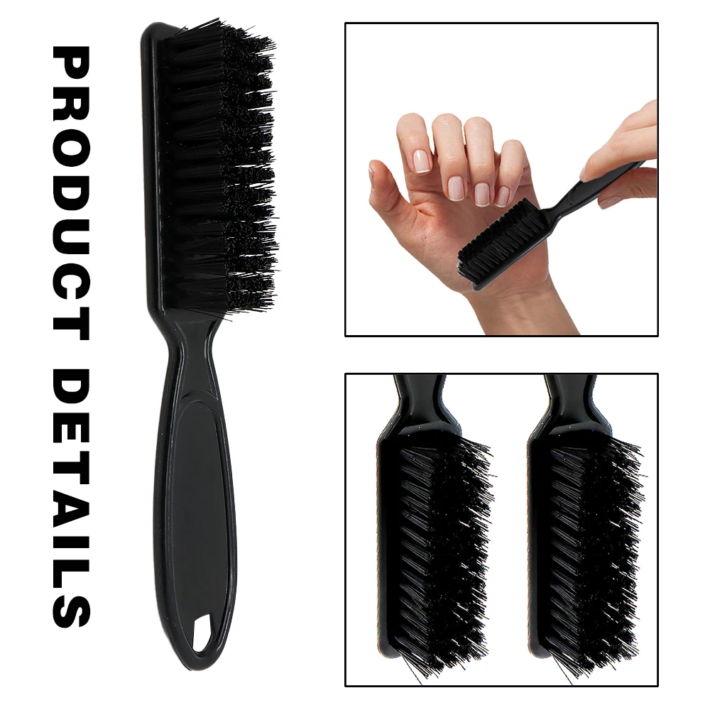 2/6/10Pcs Plastic Nail Brushes Black Soft Hair Brush Handle Grip Manicure Brushes For Cleaning Fingernails Pedicure Accessories