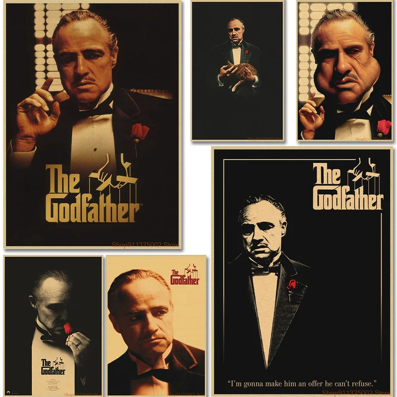 

Classic Movie Gangster The Godfather Home Decor Art Posters and Prints Cuadros Wall Art Pictures for Living Room Home Decor