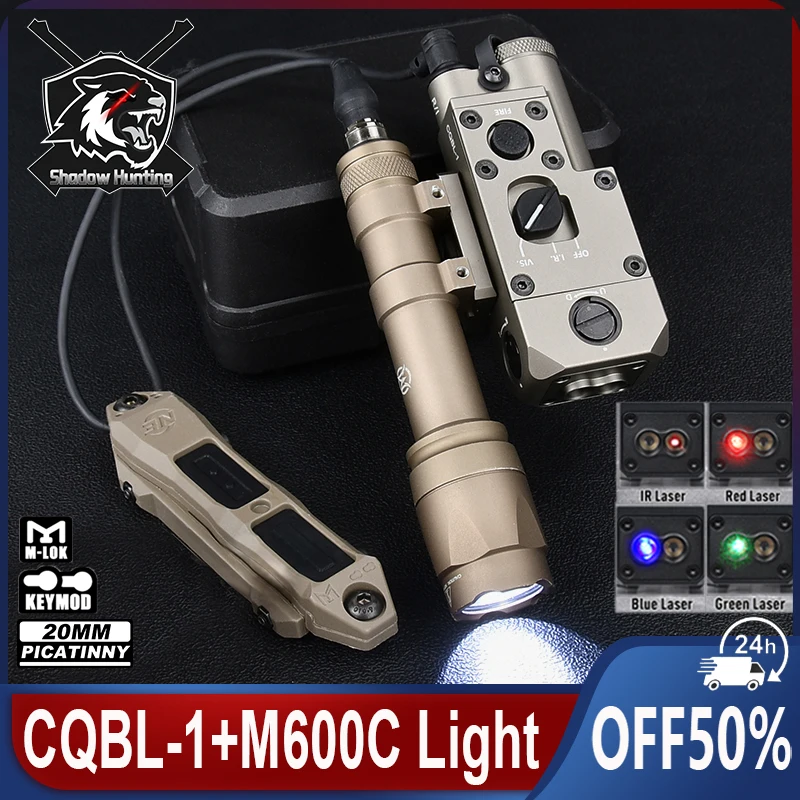 

WADSN Metal CQBL-1 Red/Green/Blue Pointer Laser Indicator IR Aiming Sight Hunting Airsoft M600C Light Fit 20 MM Picatinny Rail