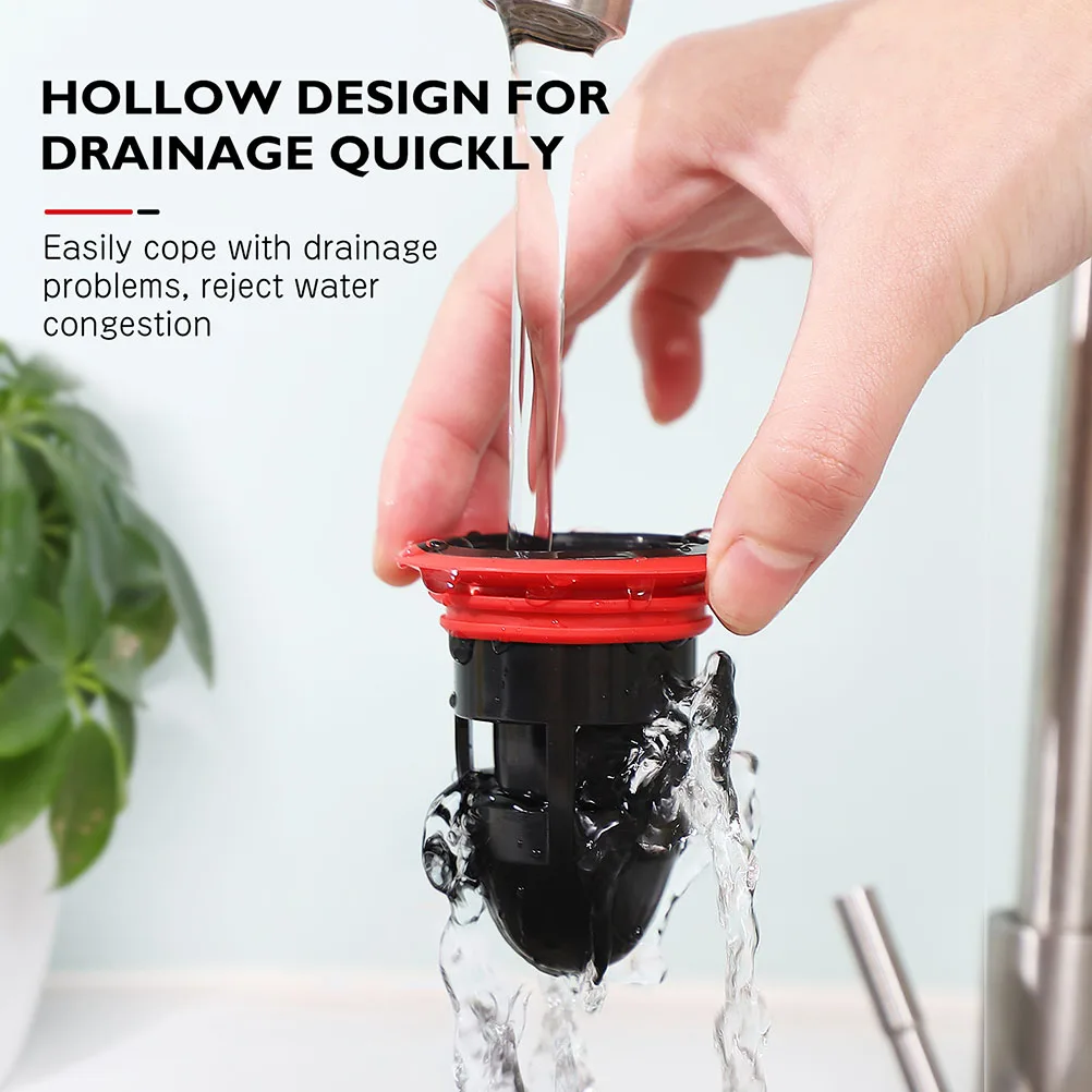 

2pcs Floor Core Deodorizer Plug Odor Proof Cover Premium Silica Gel Durable Wear Resistant Shower Plug Convenient for Home
