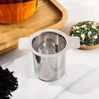 High Quality With Cover Tea Infuser Stainless Steel Coffee Tea Strainer Grid Binaural Net Leak Tea Mesh Tea Filter Tea Accessory 2