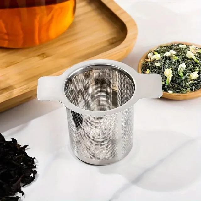 High Quality With Cover Tea Infuser Stainless Steel Coffee Tea Strainer Grid Binaural Net Leak Tea Mesh Tea Filter Tea Accessory 2 Stainless Steel Tea Infuser with Cover – Coffee & Tea Strainer – view 2
