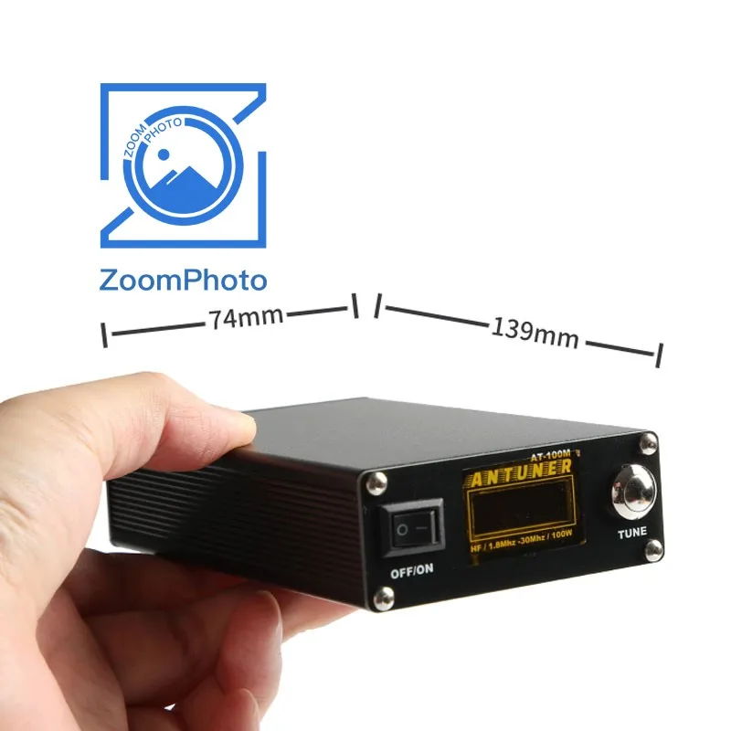 ANTUNER-Sintonizador de antena Universal AT-100M, 1,8 Mhz-30Mhz, 100W, SWR, medidor de potencia para Yaesu