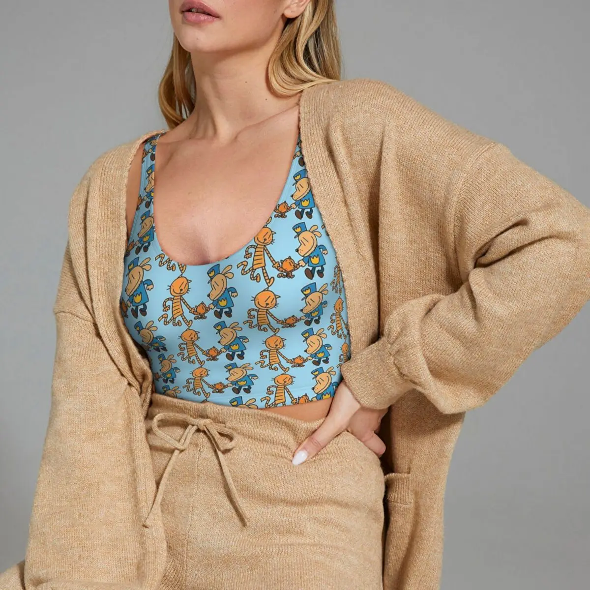 مخصص الكلب رجل ، ليل بيتي ، وكبير بيتي مروحة الفن المرأة سترة رياضية الصدرية الصالة الرياضية تجريب عالية التأثير اليوغا المحاصيل تانك القمم