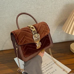 Women Bag Fashion Small New Corduroy Ladies Handbag Shoulder Messenger Bag Luxury Brand Mobile Phone Bag