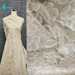 Metal Wire Jacquard Fabric for Skirt Clothing Cheongsam Fashion Designer Handmade Diy Sewing Material Cloth Wholesale