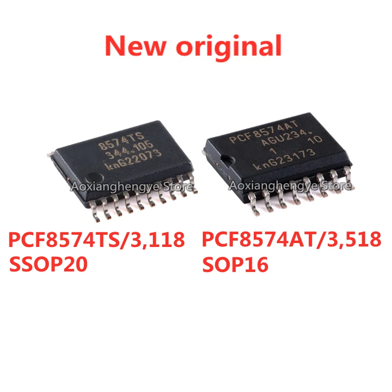 5PCS PCF8574AT/3,518 PCF8574AT SOP-16 PCF8574TS/3,118 PCF8574TS SSOP-20 Remote 8-bit I/O expander chip with interrupt I2C bus