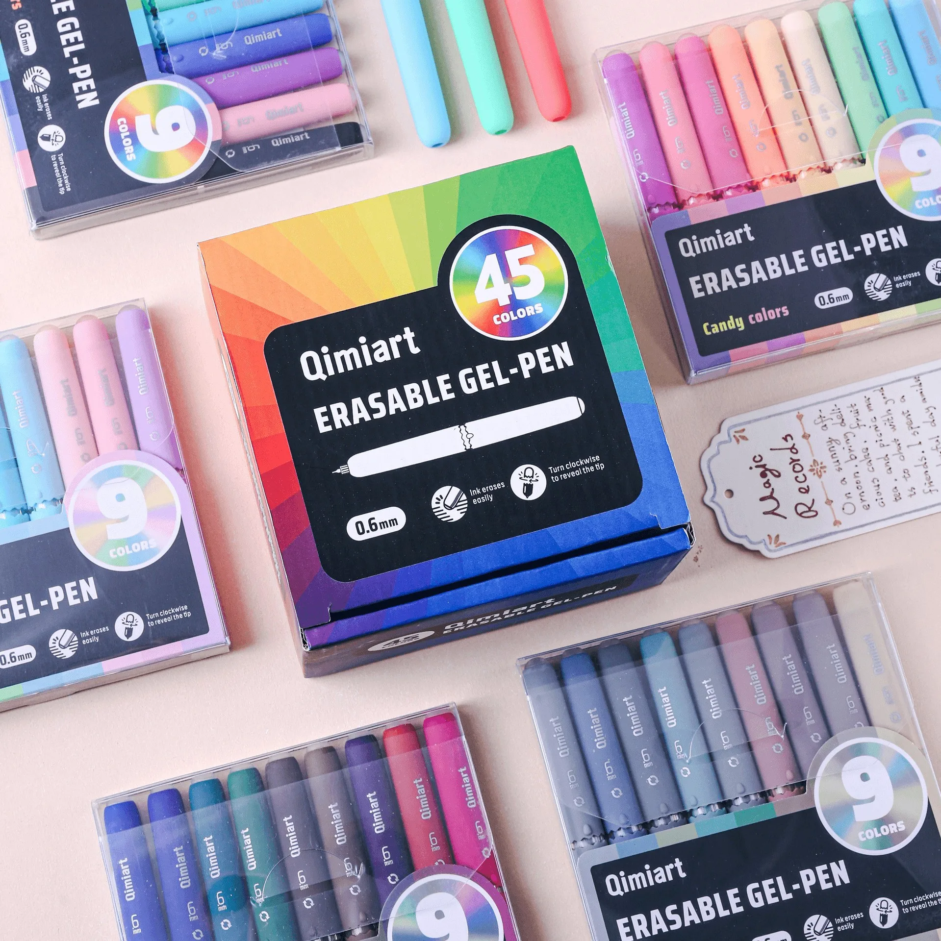 canetas-gel-apagaveis-languo-retrateis-com-ponta-fina-material-escolar-cores-vibrantes-design-casca-de-ovo-tinta-apagavel