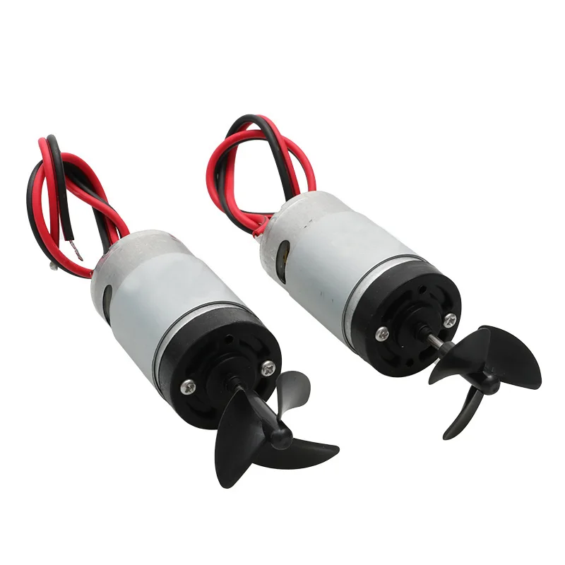 12V Large Power 550 Dedicated High Speed Motor with 3-Blade Screw Propeller Waterproof Gasket Kit for RC Bait Boat Machine