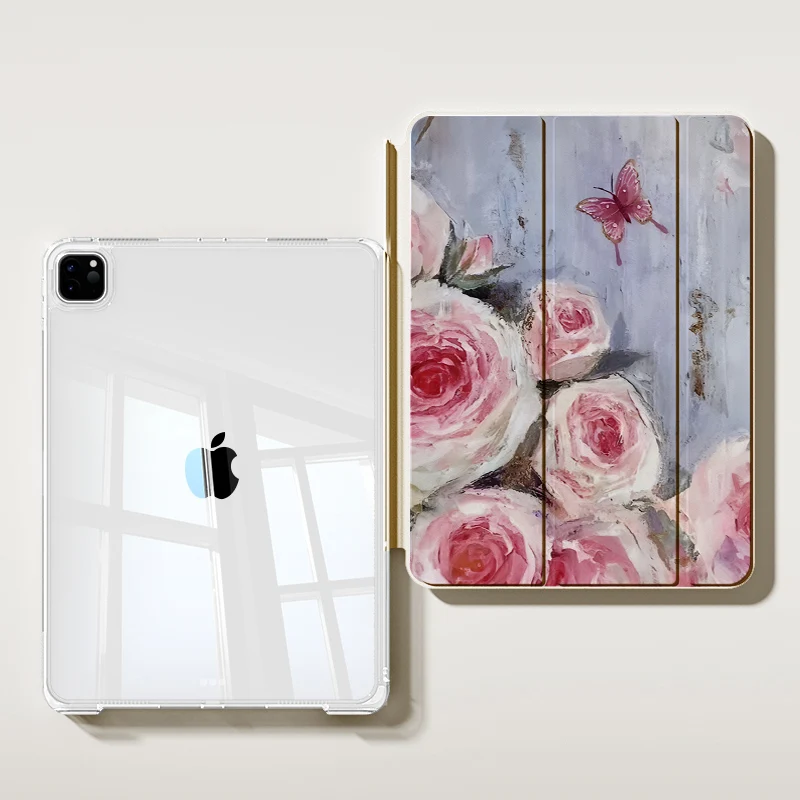 

Чехол для iPad A16 2025 Air 7 13 M3 для iPad 10th 10.9 2024 Pro 11 13 Чехол для Air 4 5 Funda Cute Patterns Цветочный дизайн Чехол