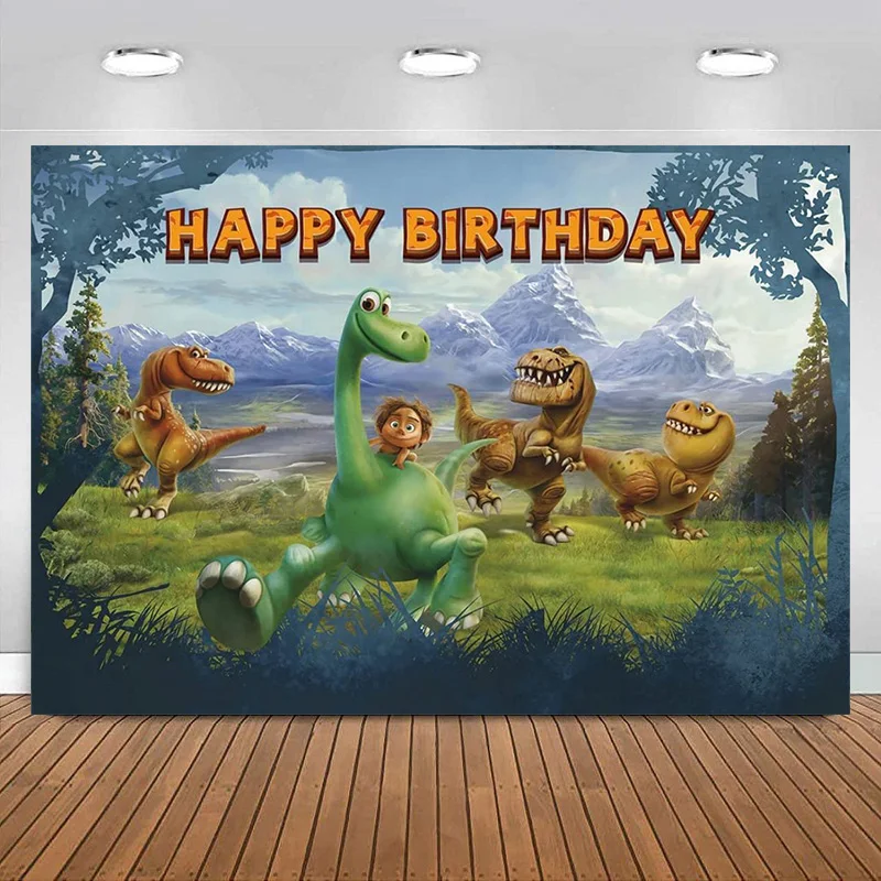 Фон для фотосъемки с изображением хорошего динозавра, дикий мир джунглей, фон для детей, украшение для вечеринки в честь Дня Рождения, детский баннер