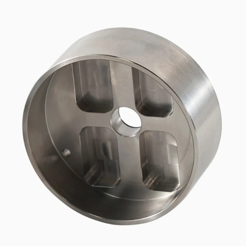 

High-Precision CNC Machining Services Custom Stainless Steel Turning Machining Parts Cross Openwork Round Wheel