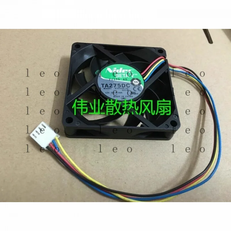 AA  for  Nidec TA275DC C35598-35 12V 0.48A 7015 7CM 4-Wire Cooling Fan