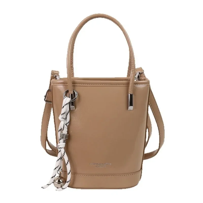 2025 럭셔리 브랜드 신제품! 한국 스타일 패셔너블하고 다재다능한 여성용 핸드헬드 버킷백, 캐주얼하고 트렌디한 레트로 소형 토트백