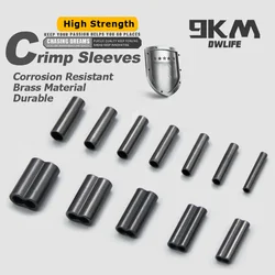 50 ~ 200 pezzi tubo di filo da pesca in ottone da pesca singolo doppio canna maniche a crimpare accessori per lenze connettore per tubo da pesca