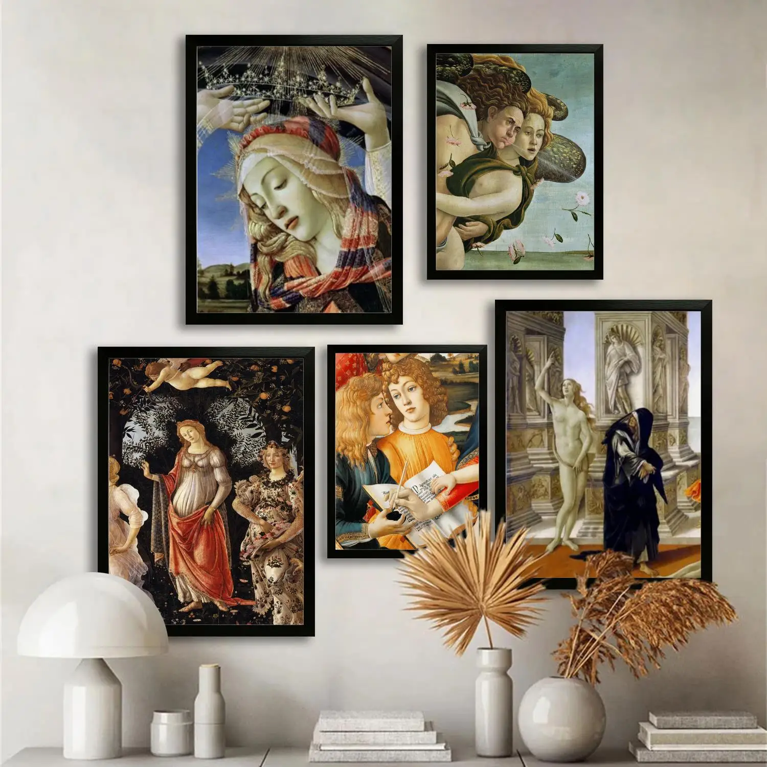 Botticelli pintor lienzo póster artístico e arte de pared, impresión de imágenes, familia moderna, decoración de dormitorio, carteles, pintura decorativa