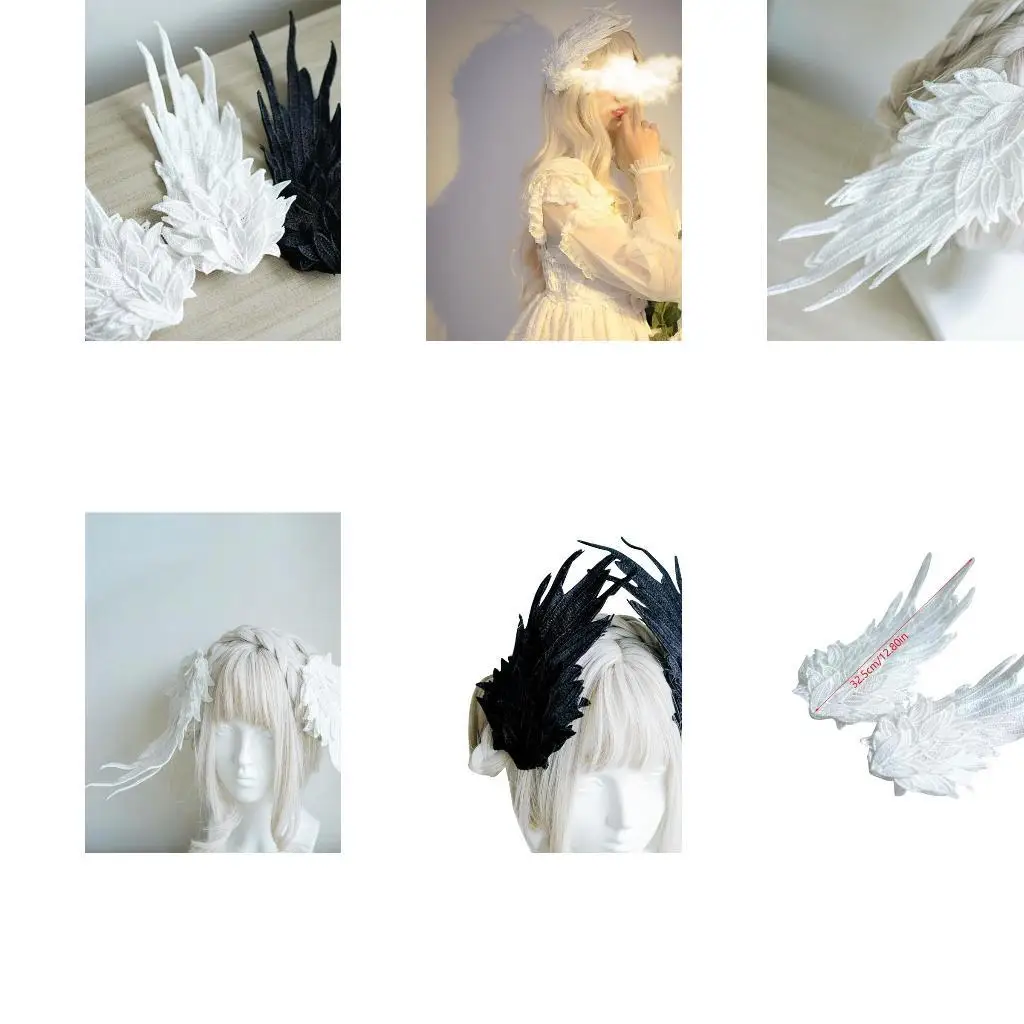 

R1WE Barrette Angel Wing Hair Clips Angel Wing Hairpin Girl clip Cosplay