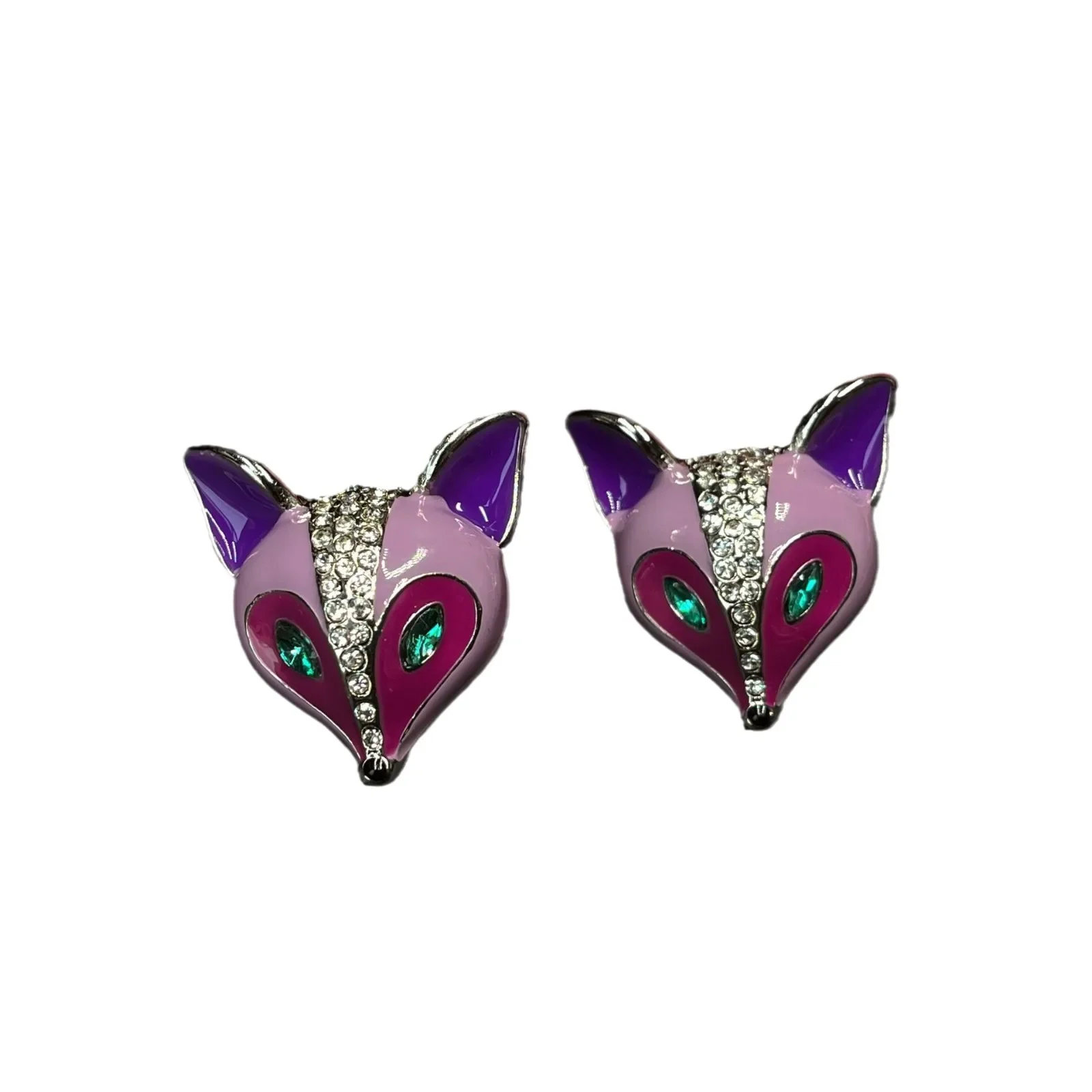 Qingdao Medieval Vintage Fox Earrings Heavy Necklace European and American Exaggerated Personality Creative Jewelry Set