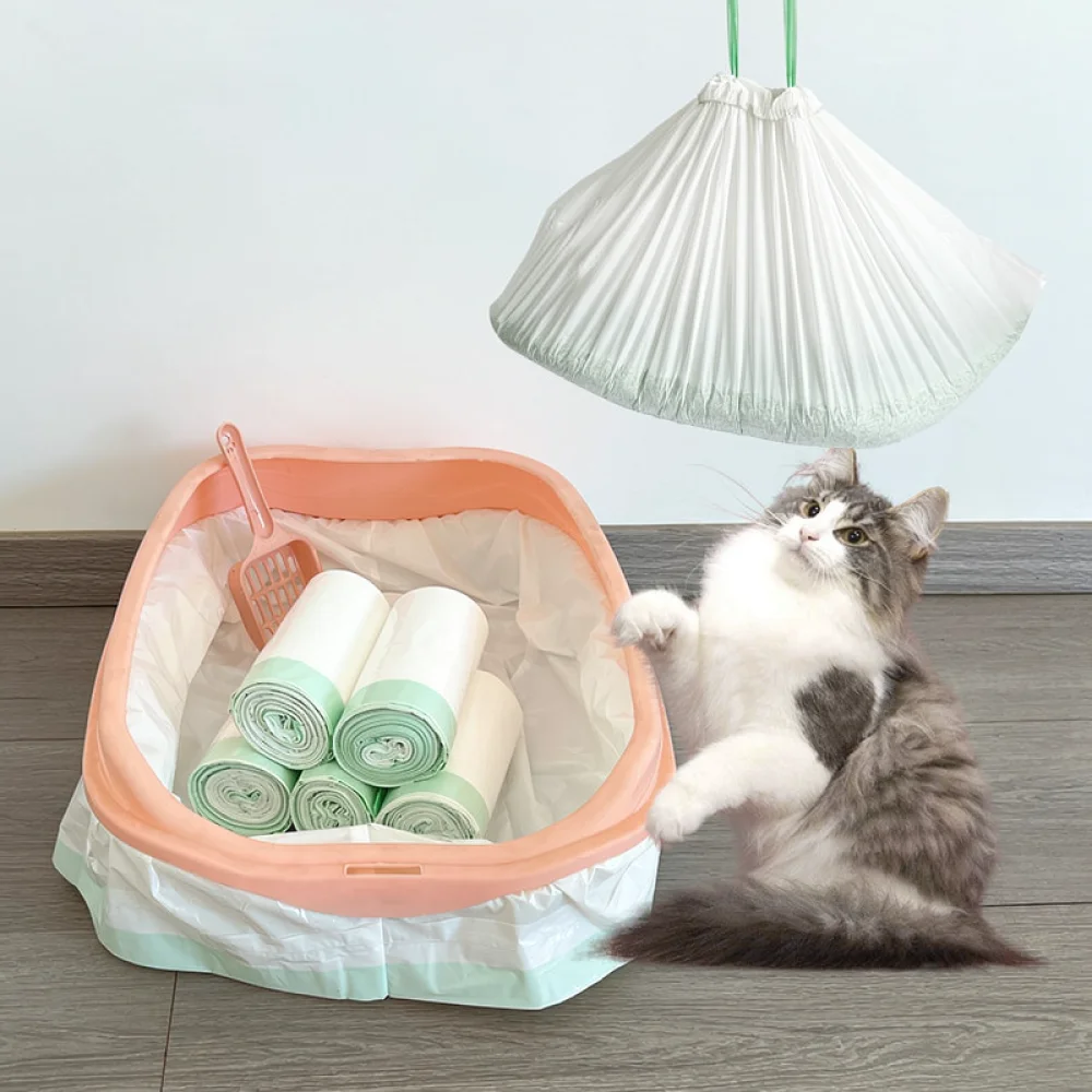 Durable Cat Litter Liners For Automatic Pet Toilets Thick Waste Bags Disposable Cleanup Refills For Cats Sanitary Pouch