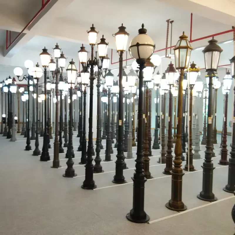 3.1 m Outdoor Classic European Style Waterproof Outdoor LED Garden Light Antique Yard Light and Poles Aluminum Garden Lamp
