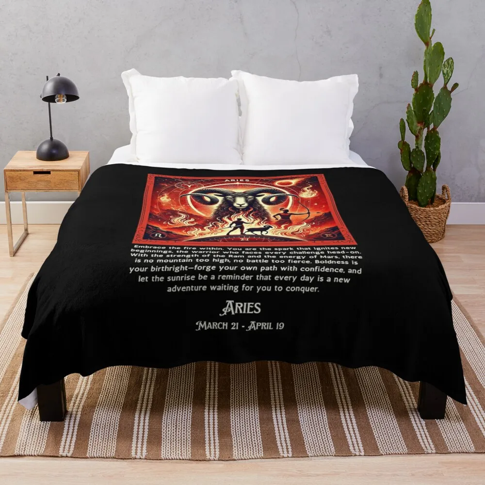 Aries: The Bold Pioneer Throw Blanket Hairys Decorative Sofas Blankets