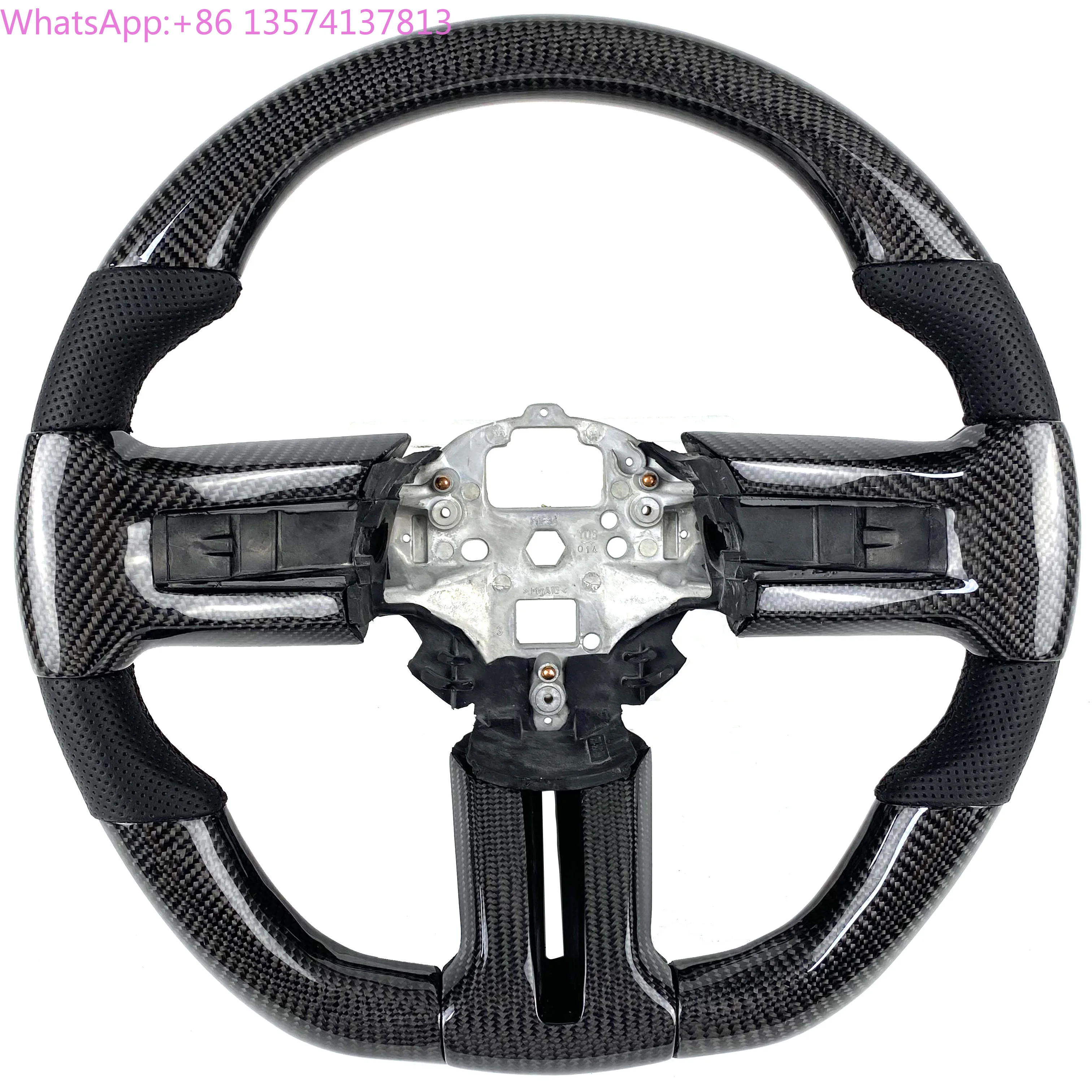 

Customized Carbon Fiber Car Steering Wheel for Ford Mustang 2008 2009 2010 2011 2012 2013 Sports Steering