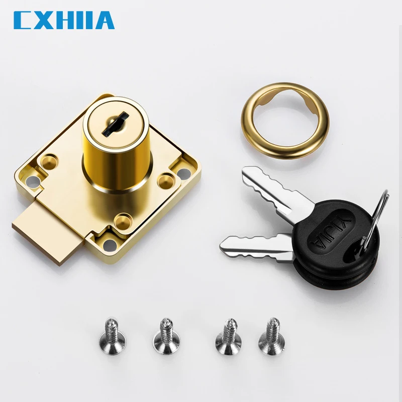 CXHIIA Office Desk Drawer Lock Lock Cylinder Lengthened Computer Desk Cabinet Drawer Lock Furniture Lock Cabinet Door Lock