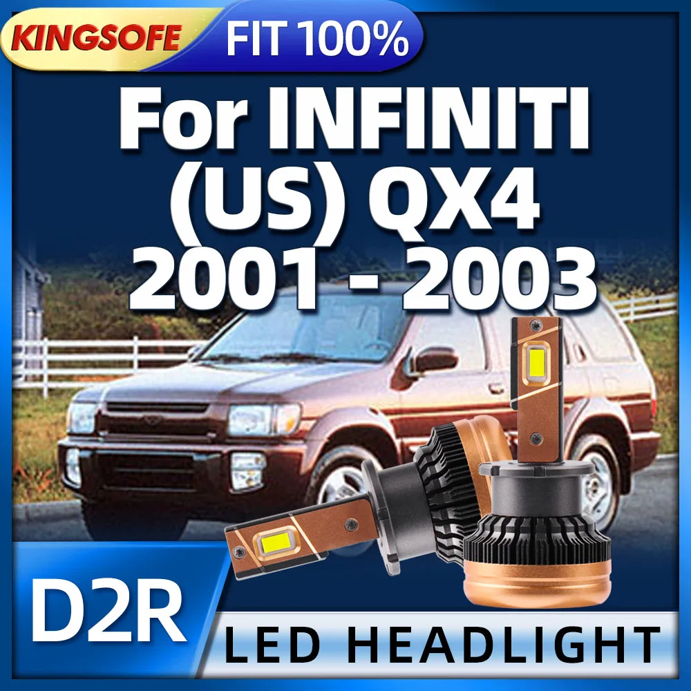 

2Pcs 150W Led Headlight D2 Bulbs Car Lamp D Series 6000K White Plug And Play For INFINITI (US) QX4 2001 2002 2003