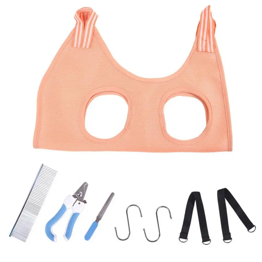 Pet Restraint Hammock Dog Grooming Hammock for Nail Trimming Breathable Pet Grooming Helper Harness Small Medium Cat Dog Care