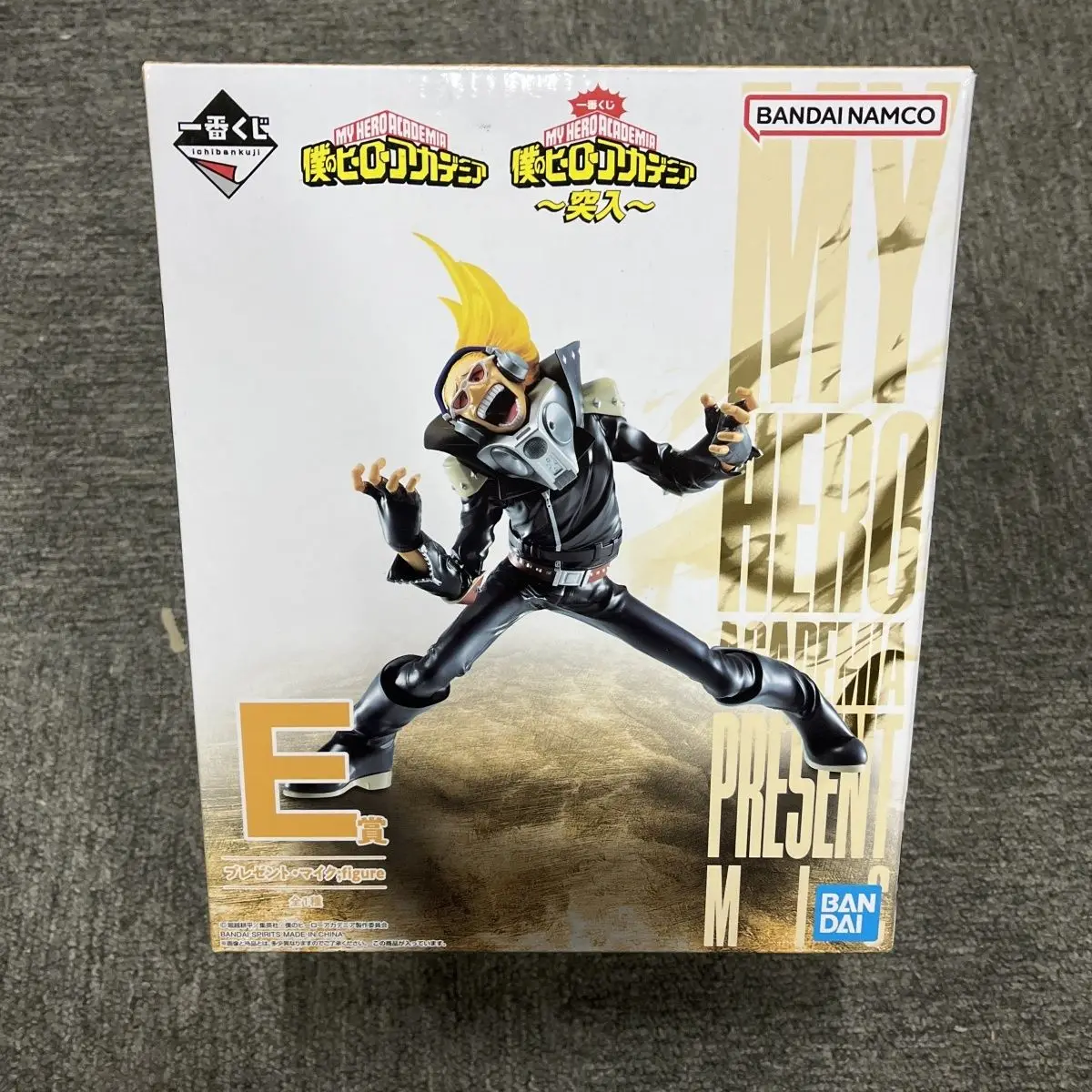 Bandai NAMCO E Prize Action Anime My Hero Academia Voice Hero: Present Mic Yamada Hizashi Figure Model Toys for Kids Adult Gift