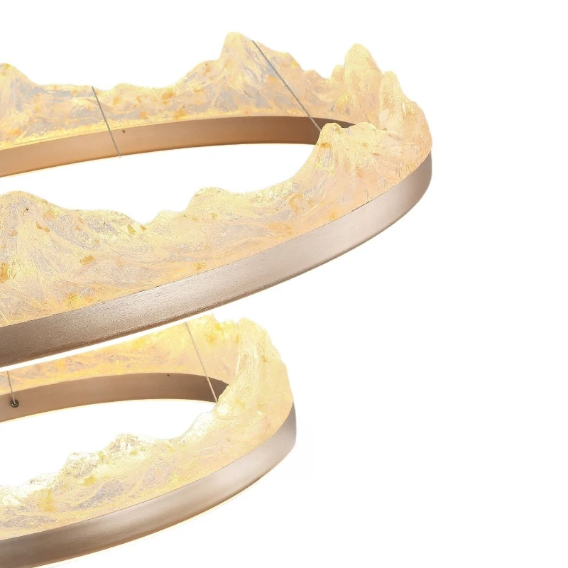 

Round light luxury living room, chandelier Rizhao Jinshan, modern simple living room lamp, dining room indoor lamp