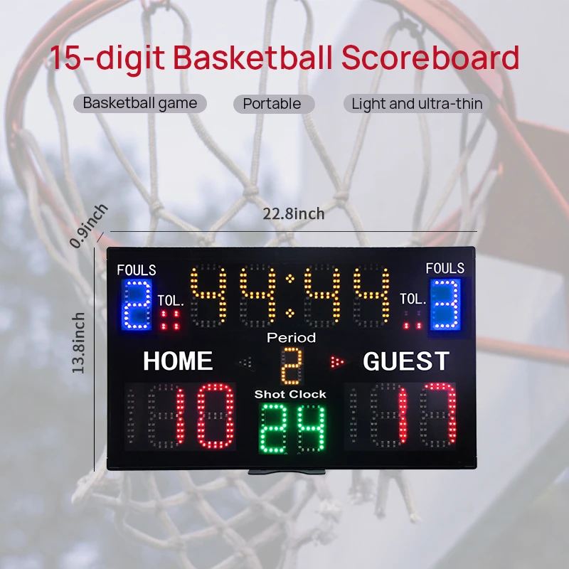 Outdoor Basketbal Draagbare Tafelblad Snooker Elektronische Led Draadloze Cornhole Scorebord