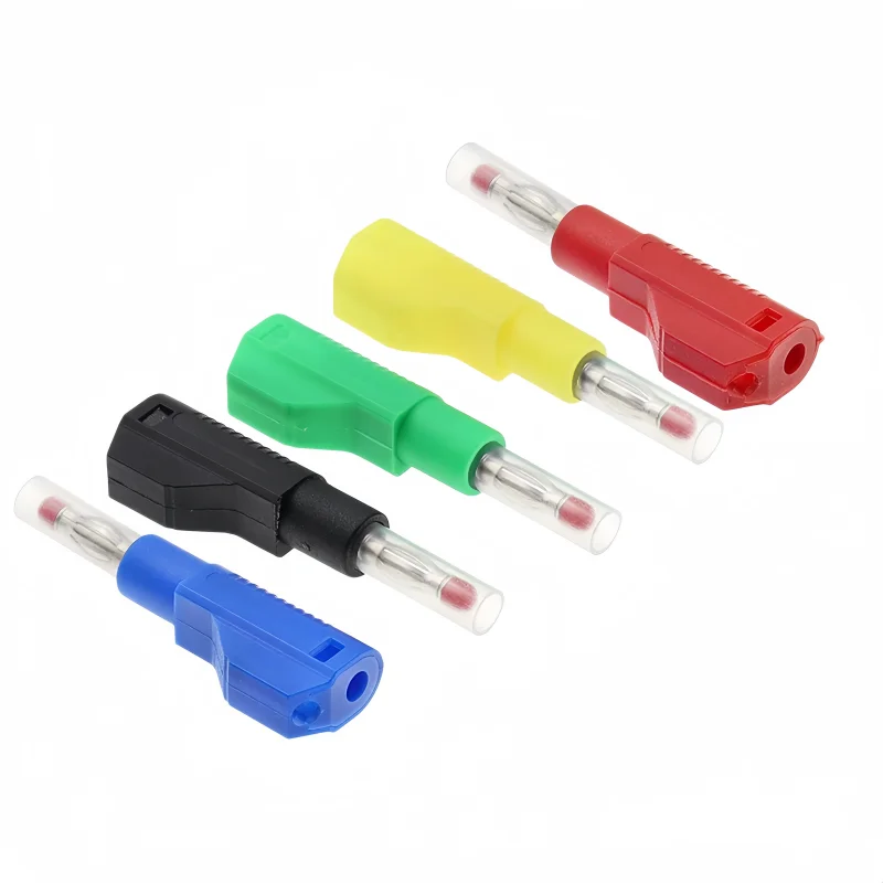 5Pcs/Lot 4MM Banana Plug Safety Retractable Sheath Stackable Wire Solder Connector DIY Electrical Tools