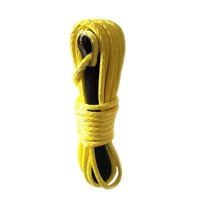 

Synthetic Winch Rope 1/4 X 50Ft Synthetic Winch Rope Line Cable For ATV UTV SUV Truck Boat Winch