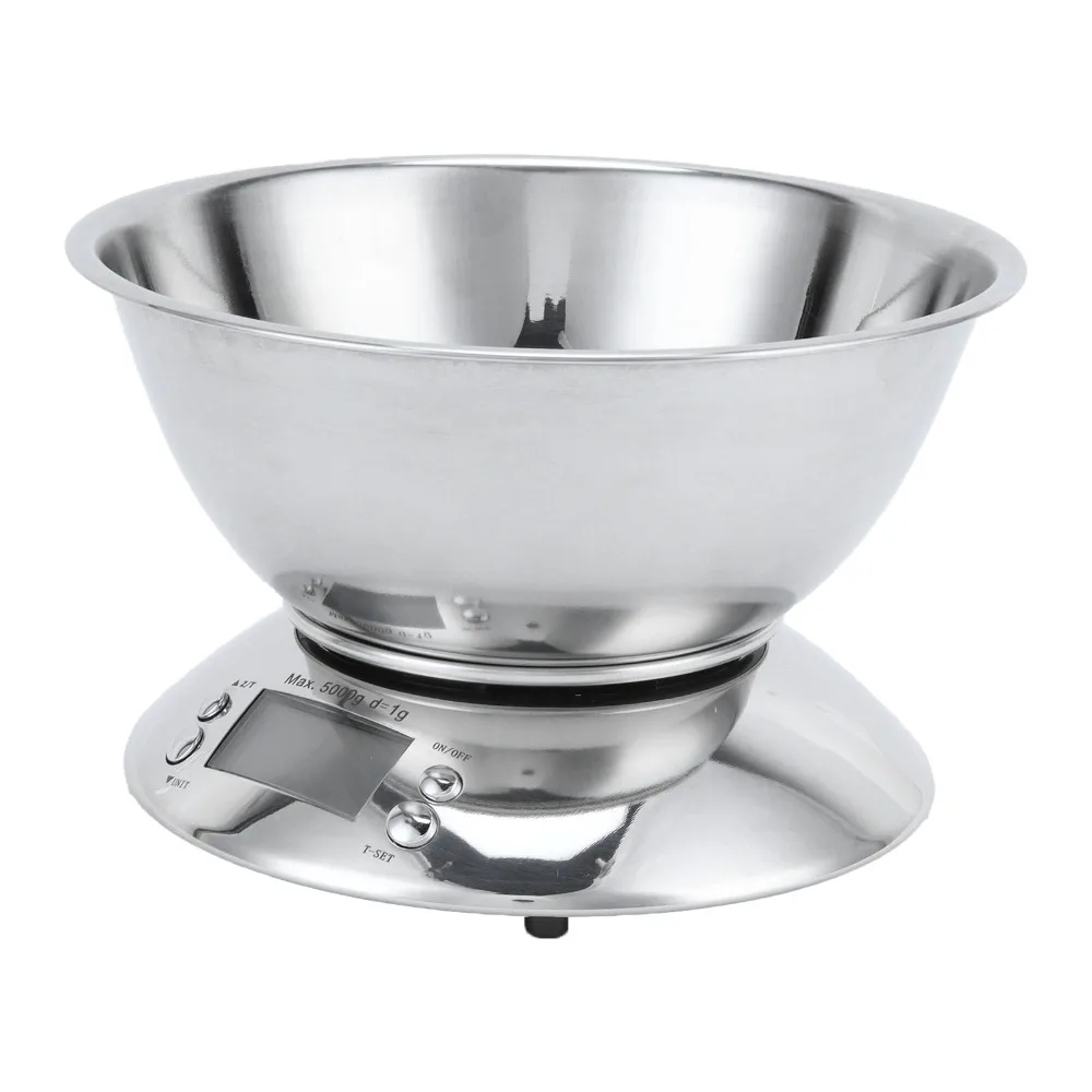 Stainless steel bowl Kitchen Electronic Scale 5kg/1g high precision Electronic digital type Food Gram Scale