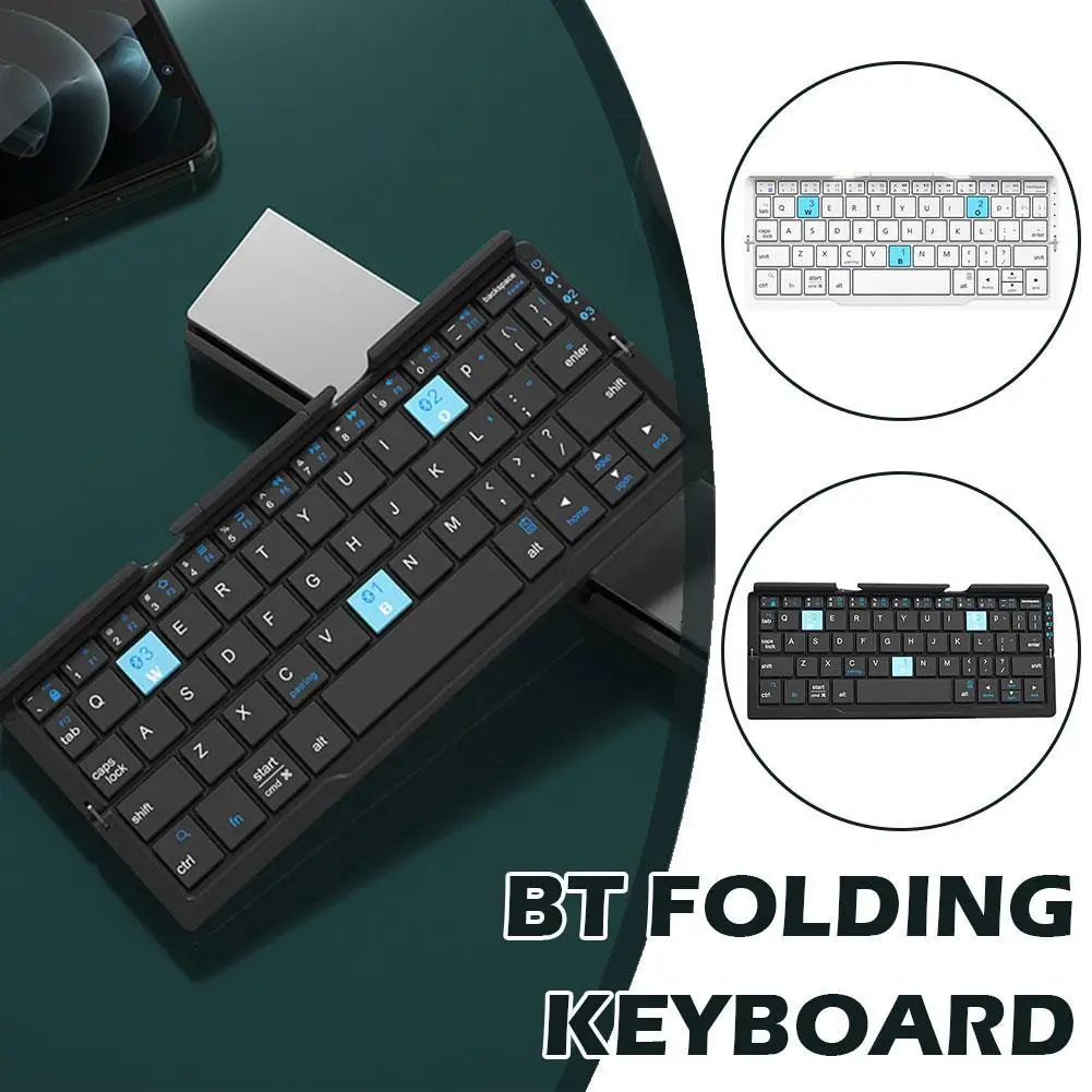 Portable Bluetooth Folding Keyboard for IOS/Android/Windows Tablet Mobile Phone Portable Keyboard Computer Accessories