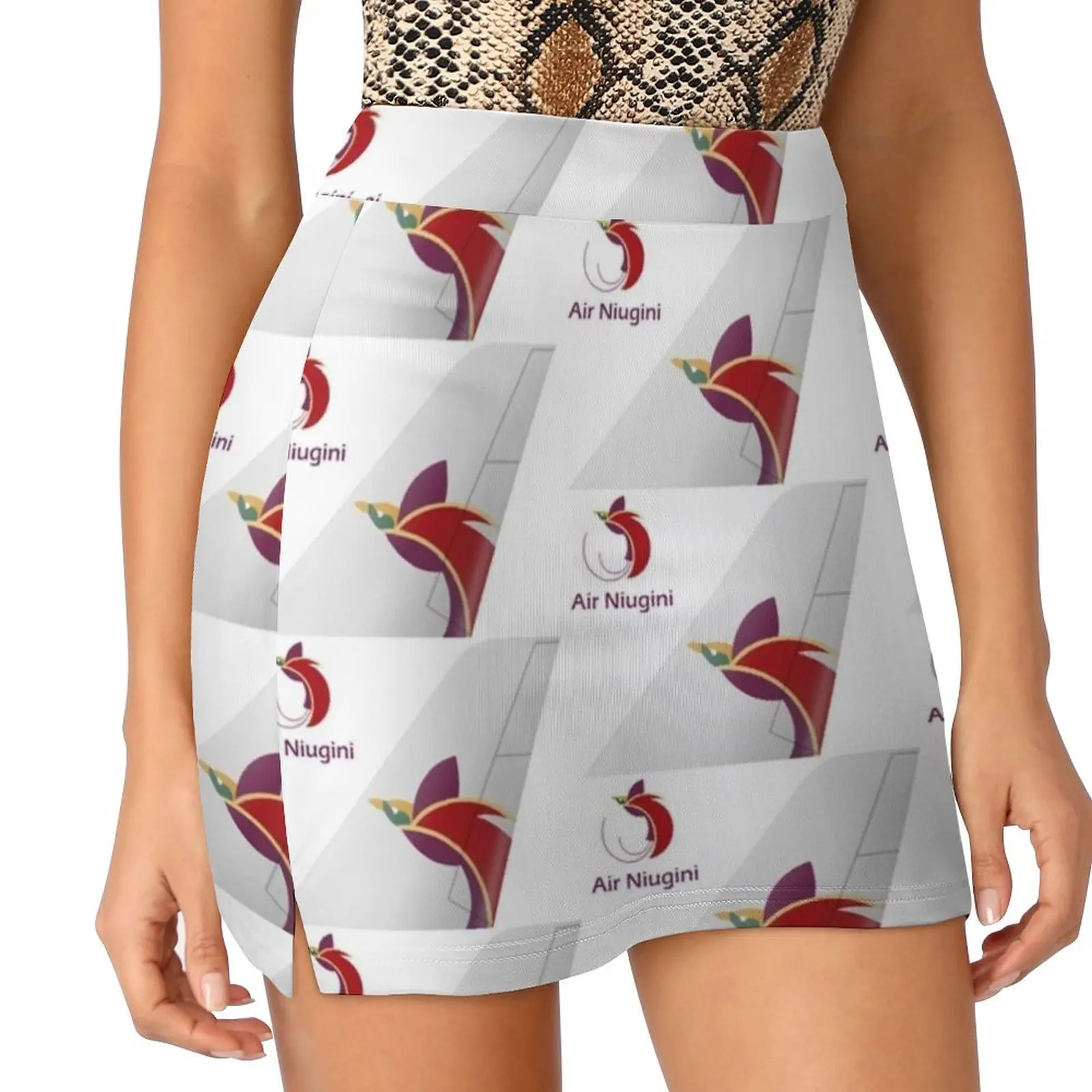 

Air Niugini Logo Women's skirt With Hide Pocket Tennis Skirt Golf Skirts Badminton Skirts Running skirts Air Niugini Airline