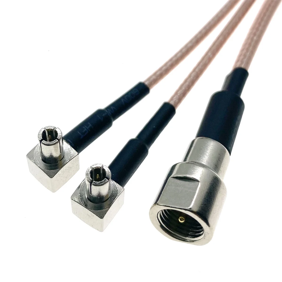 RG316 FME male plug to Y Type 2 x TS9 Male Male Right Angle 50 Ohm RF Coax Extension Cable Pigtail Coaxial