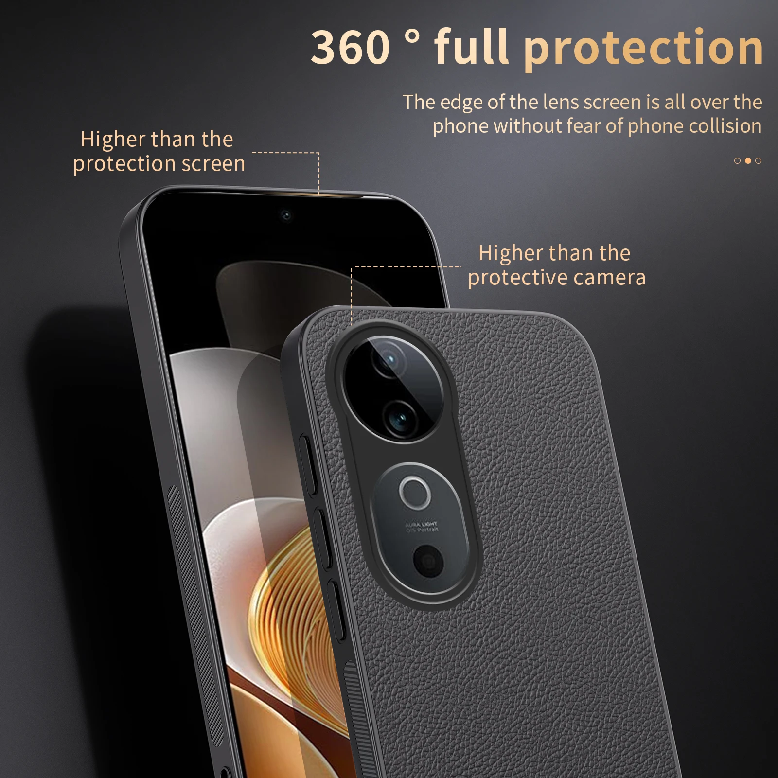 Luxury Leather Magnetic Cover for VIVO S19 S19 Pro S18E S18 Pro S17E S17 Pro S16E S16 Pro V30 29 27 25 Pro V30E V29E V27E V25E