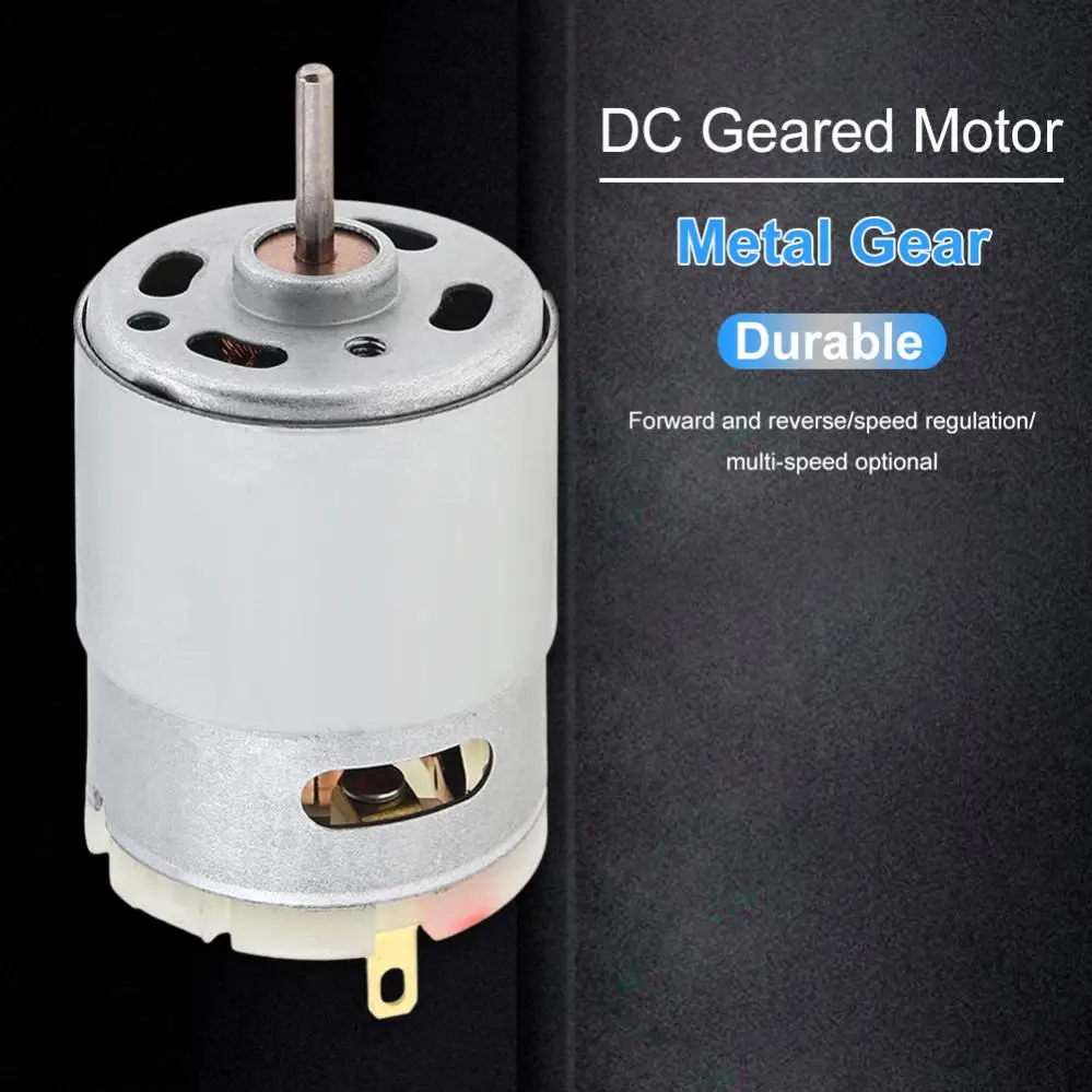 RS380 Steel Material DC Motor 5V 5500RPM Micro Motor with Shield Ring for DIY Toys Hair Drier Mini Fan Small Appliance