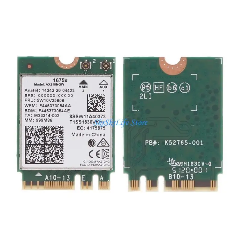 

E65E M.2 NGFF 1675X WiFi Card Band BERELSE WIFI 6E СЕВЕТАЯ КАРТА 802.11AX 5.2 Wi -Fi Card для ноутбука