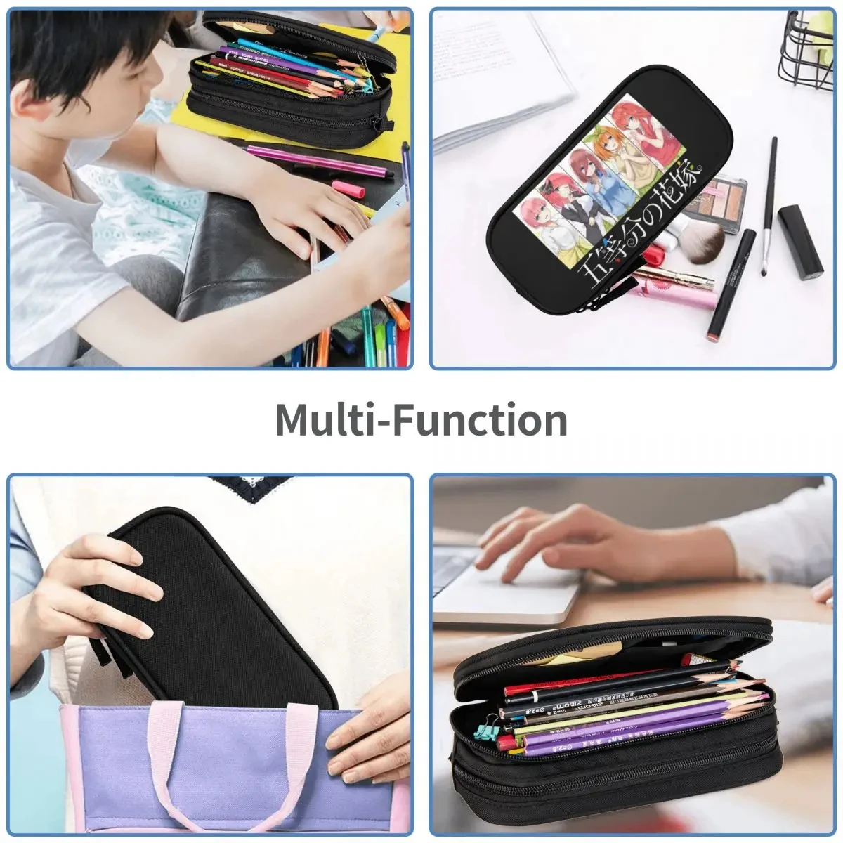 De Typische Vijfling Anime Etui Nieuwe Pennenhouder Tas Meisje Jongen Grote Opslag Studenten School Gift Potpilcases