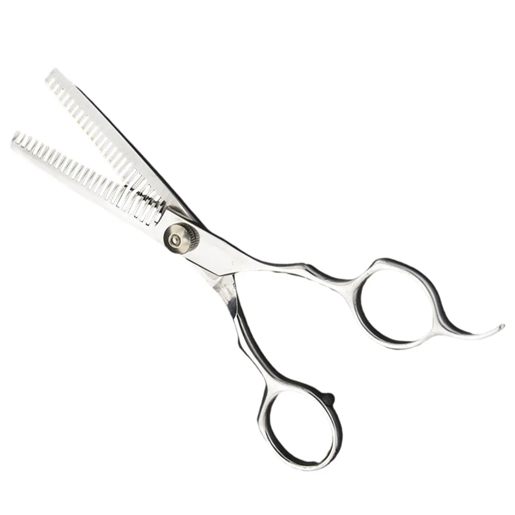 6 Inch Double Tooth Hair Scissors Professional Grade Stainless Steel Barber Shears for Home Hair Styling Hairdresser