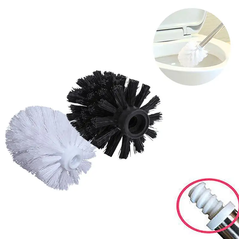 White Toilet 80*90mm Brush Head Holder Replacement Bathroom WC Clean Spare Accessories Cleaning Brush Head For Toilet Cleaning