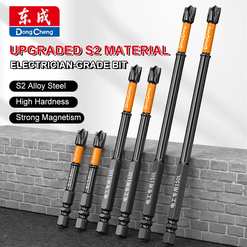 Electrician Screwdriver Bit Magnetic S2 Alloy Steel Phosphated Black Anti Rust Hex Shank 65 110 150mm Impact Driver Bit Set