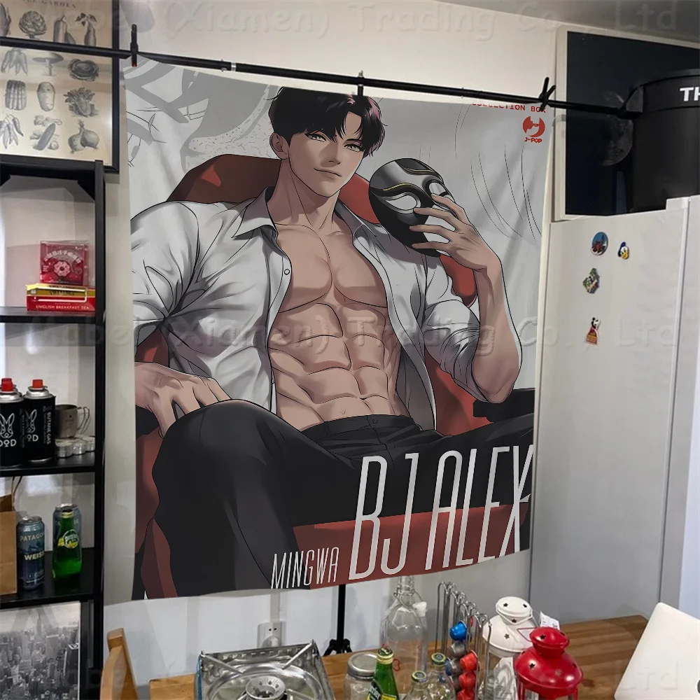 BJ Alex Boys Love Anime Cartoon Flag Art Science Fiction Room Home Decor Wall Hanging Home Decor Banner