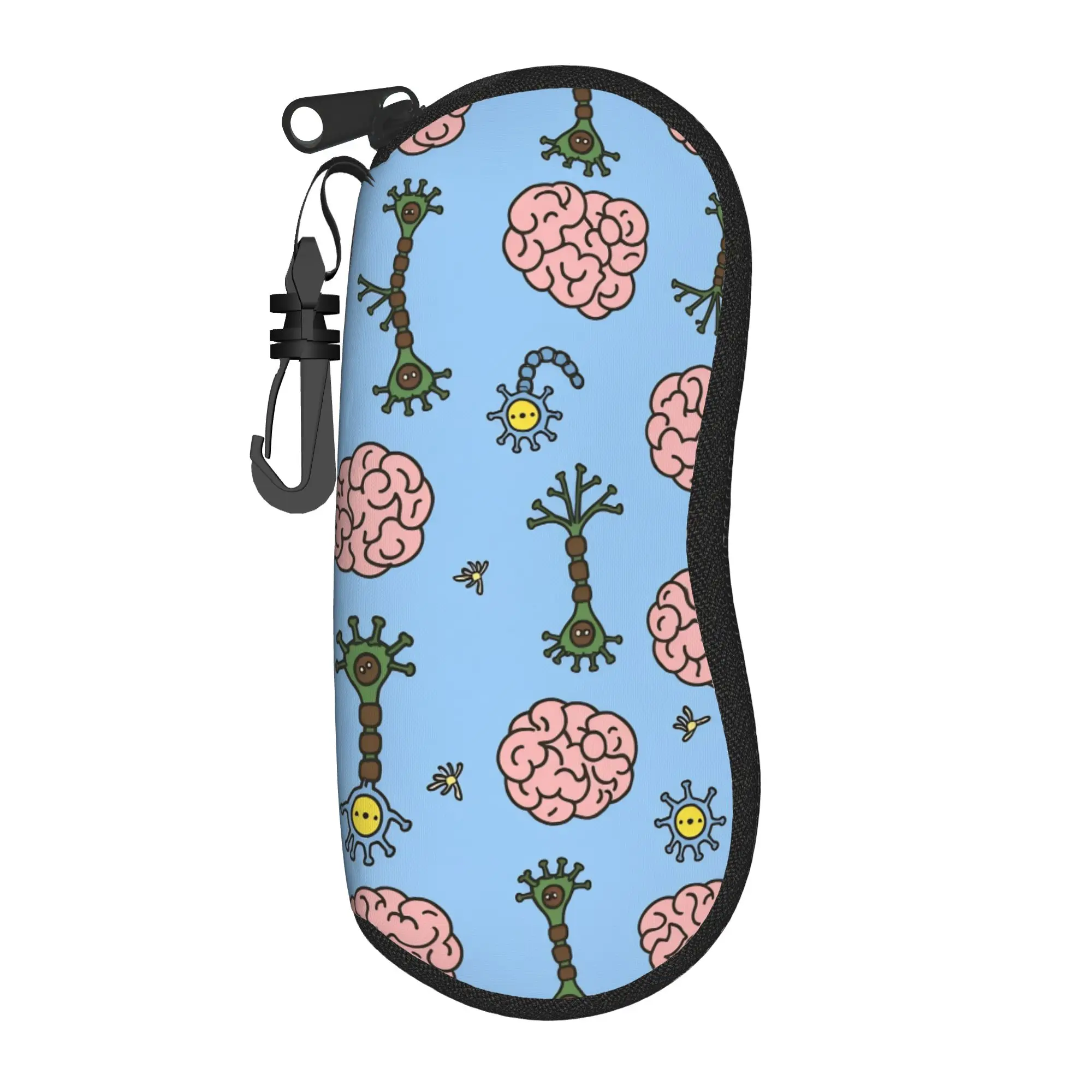 Neuro Brain Time! Let's Have Some Synapse Fun  Glasses Case Cover  Print Sunglasses Case Fashion Convenient Eyeglass Protector